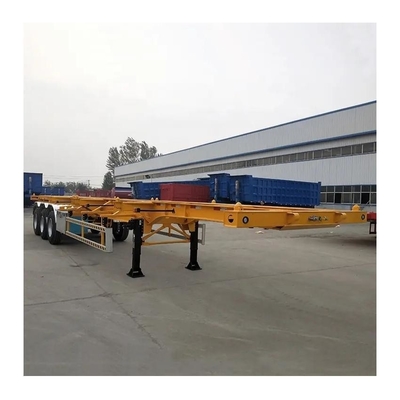 Container de transport à trois essieux en acier à lit plat Chassis semi-remorque pour votre logistique