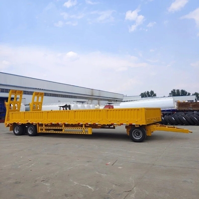 5.5 tonnes de charge légère 3 axes paroi latérale tracteur multifonction échelle hydraulique semi-remorque