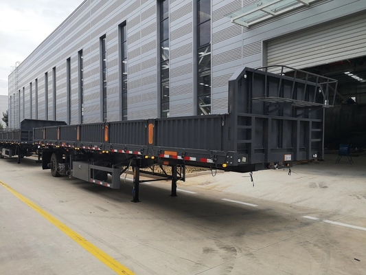 5.5 tonnes 3 essieux 40 pieds paroi latérale multi-usage semi-remorque type clôture de fret en vrac remorque