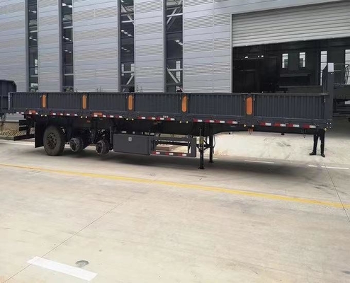 5.5 tonnes 3 essieux 40 pieds paroi latérale multi-usage semi-remorque type clôture de fret en vrac remorque