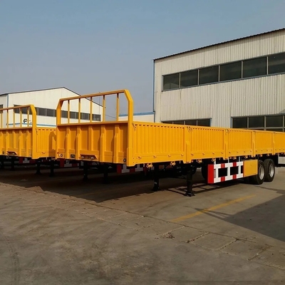 Semi-remorque à paroi plate en acier chinois pour le transport lourd