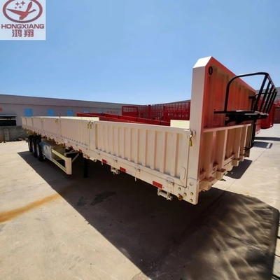 12 roues chargement en vrac Side Tipper Dump Trailer avec suspension à bras croisé