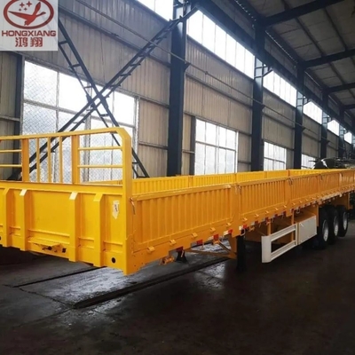 12 roues chargement en vrac Side Tipper Dump Trailer avec suspension à bras croisé