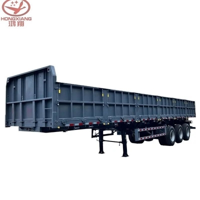 2 essieux 50t 60t 80t Semi-remorque à clôture de chargement en vrac pour le transport d'animaux et de plantes