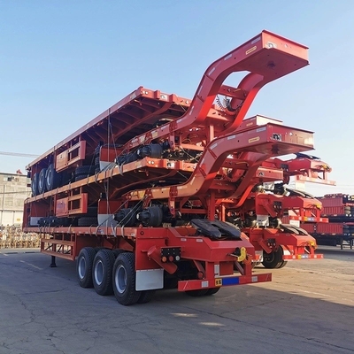 3 essieux de conteneur à conteneur en squelette camionneur semi-remorque à plat lourd 40FT 45FT 48FT 20FT