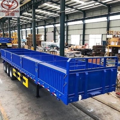 3 essieux 60 tonnes, véhicule utilitaire de type fourgonnette, multi-fonctions, chargement, transport maritime, semi-remorque à paroi latérale à plat