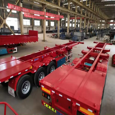 Trailer de camion à plat de 40 pieds fabriqué pour les systèmes de suspension de type bras croisé 1820 mm