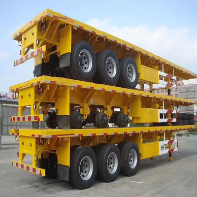 Semi-remorque à trois essieux pour camions EHL9400TPB Charge utile maximale de 28 tonnes Semi-remorque à lit bas en acier