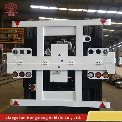 20 pieds 40 pieds cou de mouche squelette traction tri-essieu camion à plateau conteneur châssis semi-remorque