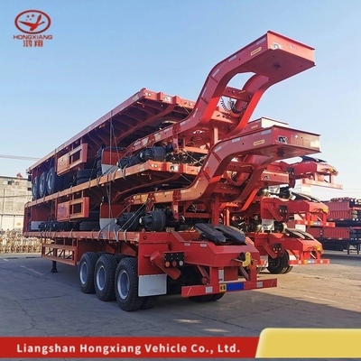 Trailers à double squelette semi-remorque 40 tonnes 40ft Trailers avec personnalisation