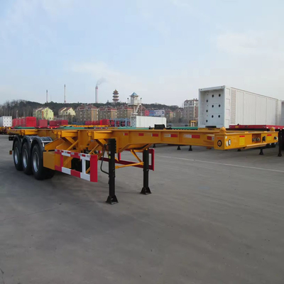 Vans légers de type 2/3 essieux 20-40-45FT Suspension aérienne glissant conteneur squelettique châssis semi-remorque