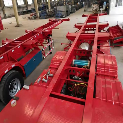Système de suspension de type bras croisé Cimc Huajun Container de transport squelettique semi-remorque