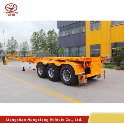 Personnalisation 40FT Heavy Skeletal Trailer châssis Lit plat Container Skeleton Semi-remorque