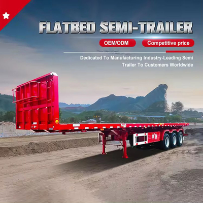 Camion à roues plates 2020 Cimc Sale 40FT Semi-remorque avec axe Fuwa Cimc Steel