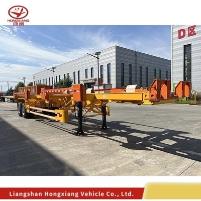 Type 20FT 40FT 45FT à liaisons multiples, conteneur, châssis, squelette, remorque à squelette pour charge moyenne