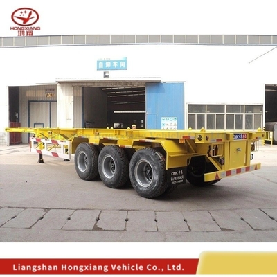 40 FT 3 essieux squelette à plancher semi-camion remorque semi-remorque d'une capacité de 5,5 tonnes