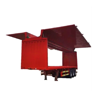 Camionette à aile légère ouverte semi-remorque en acier véhicule de transport à aile volante
