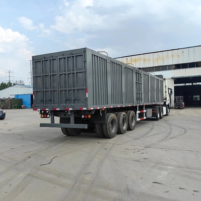 3/4 Numéro d'essieu Truck boîte demi-boîte remorque avec système de suspension de type bras croisé