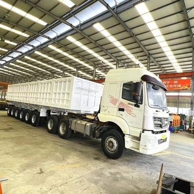 Type de bras croisé à 6 axes 100 tonnes Semi-remorque de clôture lourde EHL9400TPB pour longue durée