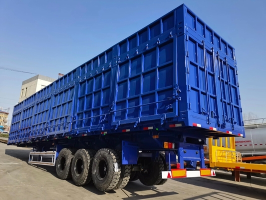 3 axes 40-100 tonnes Box Semi-remorque non auto-dumping 1 an de service après-vente