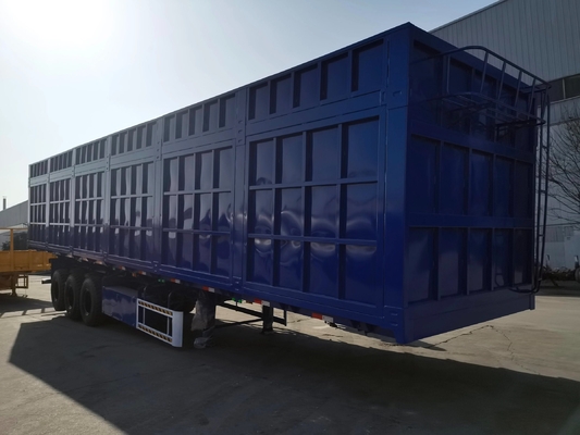 3 axes 40-100 tonnes Box Semi-remorque non auto-dumping 1 an de service après-vente