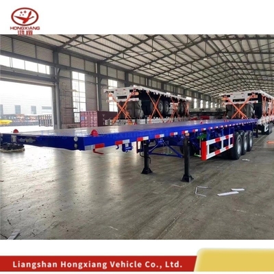 40FT 3 axes squelette rampe de remorque remorque plat immobiliser système de freinage double ligne