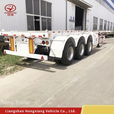 40/45FT châssis squelettique camion conteneur remorque à plat avec système de freinage à double ligne
