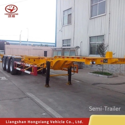 Container 40 ft à lit plat à lit bas cadre squelette semi-remorque clôture extensible en vrac