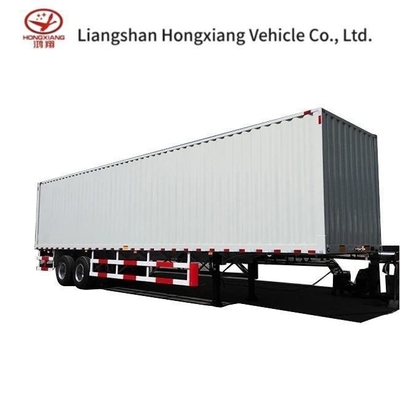 Type de suspension à bras croisé 3 essieu 40t 50tonne 60tonne camion de fret boîte semi-remorque pour le fret