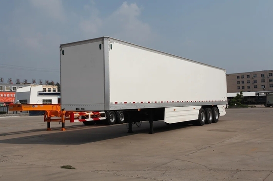 Type de suspension à bras croisé 3 essieu 40t 50tonne 60tonne camion de fret boîte semi-remorque pour le fret