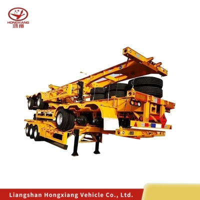 Couleur personnalisable Esquelette conteneur châssis Semi-remorque avec système d'immobilisation