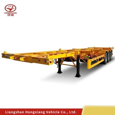 3 essieux 40 ft conteneur châssis squelettique semi-remorque pour un chargement et un déchargement faciles