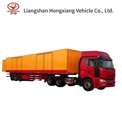 Non auto-dépôt 3 essieux 45FT 53FT système de freinage à double air camionnette sec type boîte semi-remorque