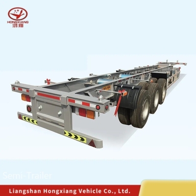Esquelette multi-essieu lourd basse couche / rampe basse / pont de chute coude de poule couche plate / squelette semi-camion remorque Lowboy 5,5 tonnes