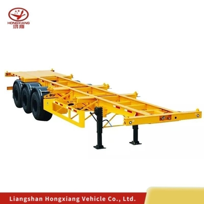 Esquelette multi-essieu lourd basse couche / rampe basse / pont de chute coude de poule couche plate / squelette semi-camion remorque Lowboy 5,5 tonnes
