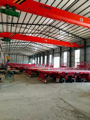 Trailers à roues plates à trois essieux 40t60t adaptés aux exigences du client