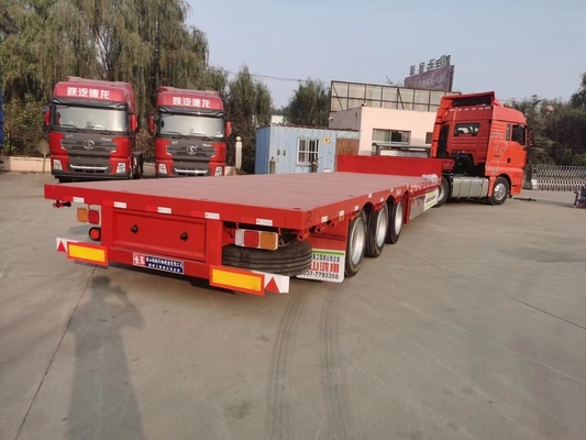 Trailers à roues plates à trois essieux 40t60t adaptés aux exigences du client