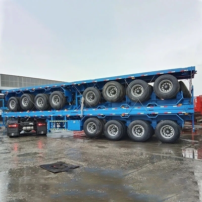 3 essieux 20 FT 40 FT Container maritime remorque à plat semi-remorque avec personnalisation