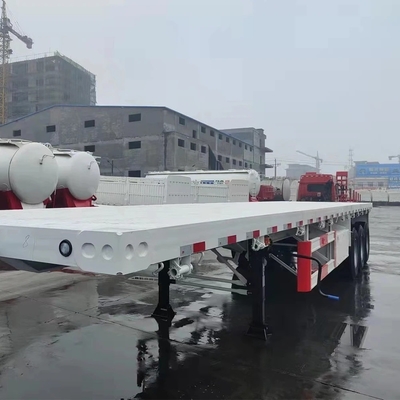 Semi-remorque plate à trois essieux de 3,5 tonnes pour conteneurs de transport lourds