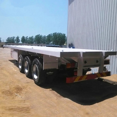 Semi-remorque plate à trois essieux de 3,5 tonnes pour conteneurs de transport lourds