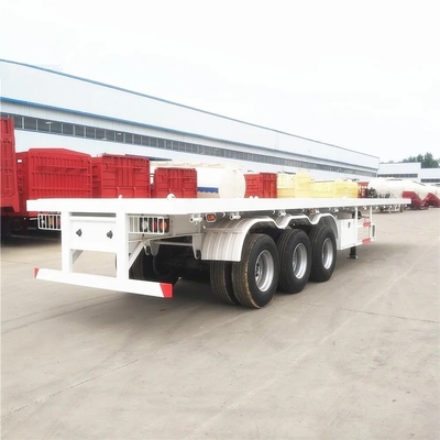 Semi-remorque plate à trois essieux de 3,5 tonnes pour conteneurs de transport lourds