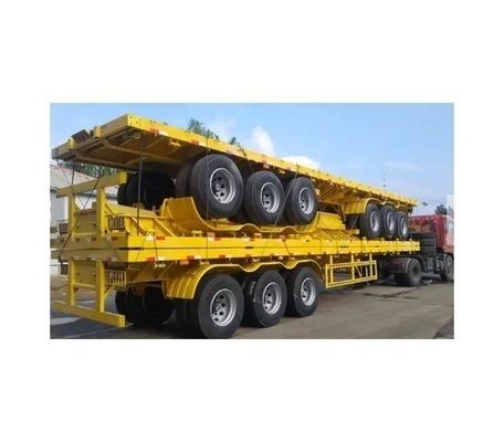 Type de bras croisé 3 axes boîte de fret plate transport semi-remorque remorque avec 8.12.16 Pneus