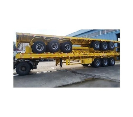 Type de bras croisé 3 axes boîte de fret plate transport semi-remorque remorque avec 8.12.16 Pneus