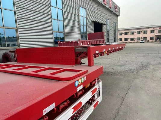 Système de freinage antiblocage ABS Semi-remorque plate à trois axes en acier pour le transport