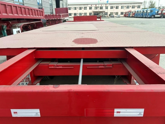 Système de freinage antiblocage ABS Semi-remorque plate à trois axes en acier pour le transport
