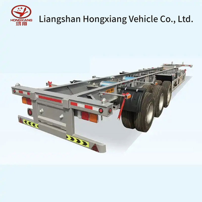 Transports de conteneurs Shandong Semi-remorque à squelette à chargement élevé