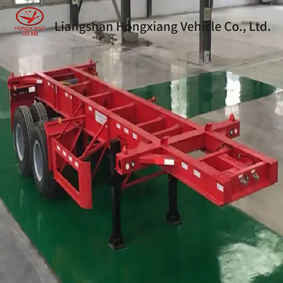 40 pieds de conteneur chassis remorque avec squelette d'acier semi-remorque et 8/12/16 pneus