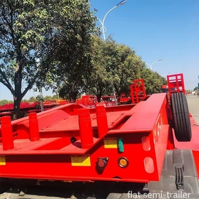 Container à lit plat en acier de 40 pieds, semi-remorque, remorque de camion avec capacité de personnalisation
