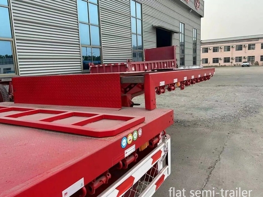 Matériaux de construction et équipements agricoles 13m remorque lit plat avec 8.12.16 Pneus