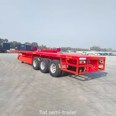 Type de bras croisé 3/4/5 essieux 60 tonnes 40FT remorque conteneur camion plat lit semi-remorque